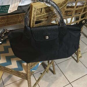 LONGCHAMP Le Pliage Energy Top Handle Bag, M size, black NEW From Japan
